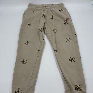 Nike Sports Club Fleece Joggers Mens Medium Logo‎ Print Tan Brown DV9611-206